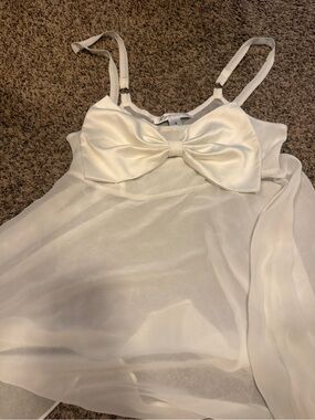 Hera Collection Ivory Bow-Front Sheer Chemise